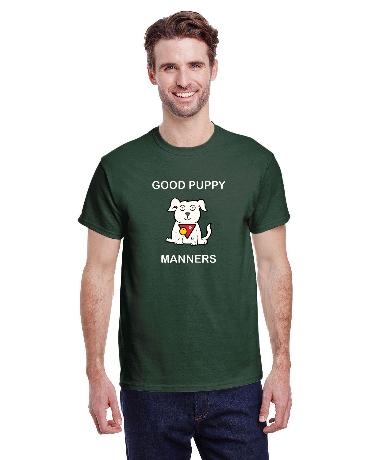 Good Puppy Manners Mens Short Sleeved Tee