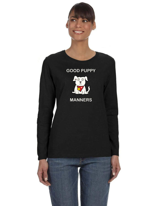 Good Puppy Manners Ladies Long Sleeve Tee