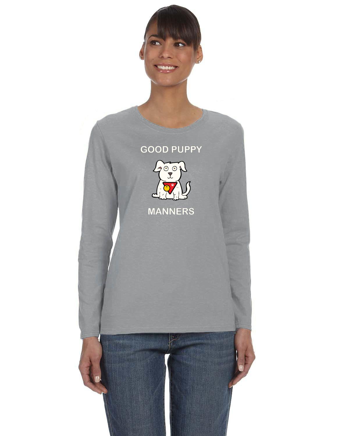 Good Puppy Manners Ladies Long Sleeve Tee